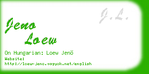 jeno loew business card